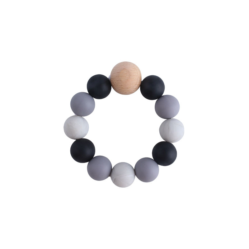 Nueva DIY creativo Beech cuentas de silicona pulsera juguete teether Seguridad Protección del Medio Ambiente cuentas de silicona pulsera teether stick