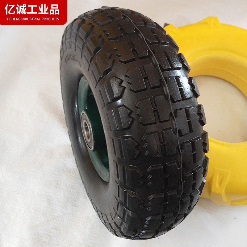 定制3.50-4pu充气轮胎 工业手推车轮子儿童车橡胶充气轮批发