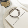 Hair rope from pearl for adults, cute elastic hair accessory, Korean style, simple and elegant design