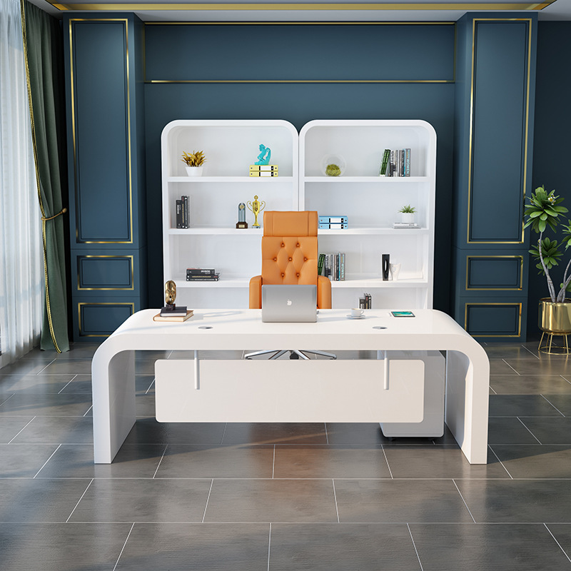 Boss table simple modern paint office desk fashion manager desk home computer table and chair combination furniture