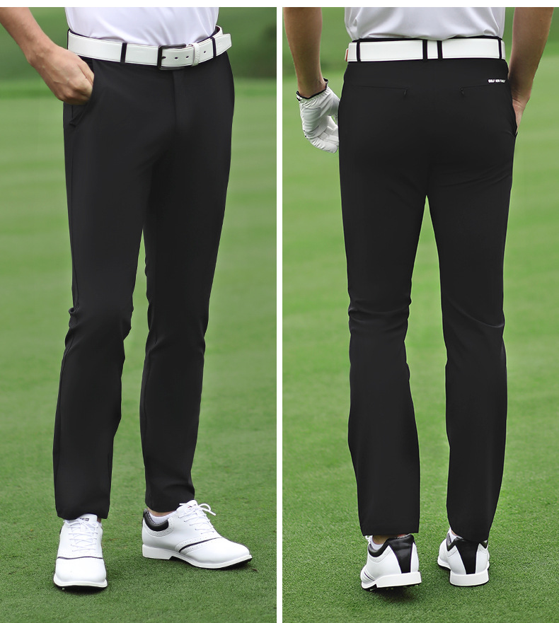Quần golf nam dài mùa hè PGM thoáng khí ôm dáng — Quần dài màu xám KUZ083, Quần dài đen KUZ083, Quần dài màu trắng KUZ083 chi tiết 21