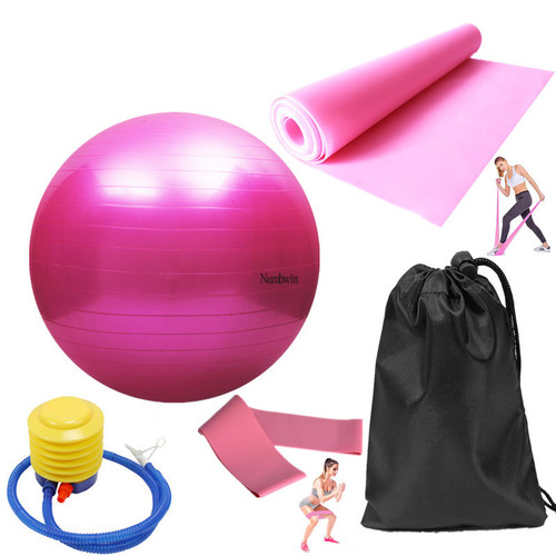 Yoga ball five-piece set thickened pregnant women midwifery child training fitness ball latex butt ring elastic