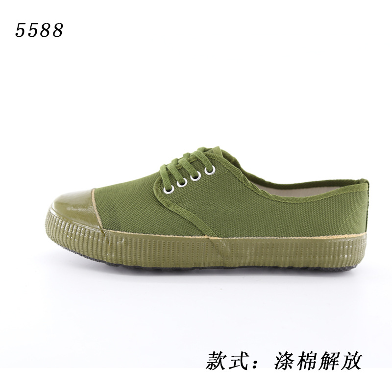 Jiefang Xie Training shoes Low wholesale Military training shoes Labor insurance camouflage men and women Rubber shoes Gym shoes student Training shoes