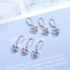 Fashionable short copper earrings heart shaped, Korean style