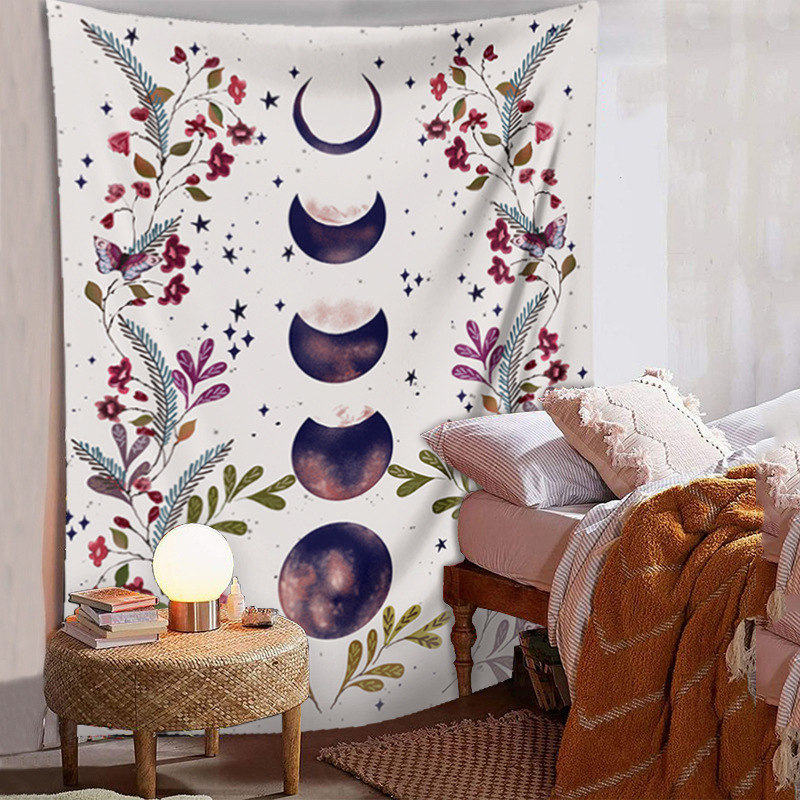 Bohemian Style Moon Phase Pattern Room Decoration Tapestry Wholesale Nihaojewelry display picture 5