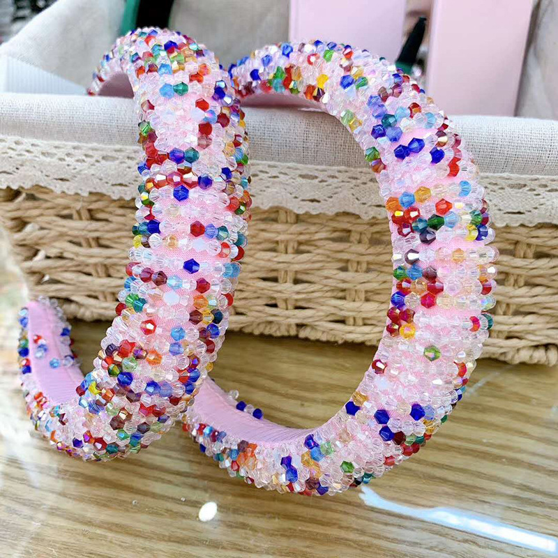 New Style Fashion Gorgeous Sponge Color Crystal Hair Accessories Wholesale Nihaojewelry display picture 1