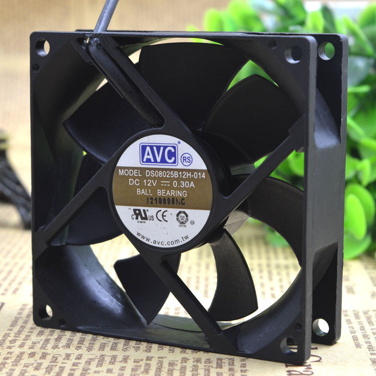 AVC DS08025B12H 8025  四线 静音 支持PWM调速12V 0.30A