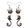 Duowei cross -border jewelry Korean version of personal temperament, colorful kitten earrings manufacturer