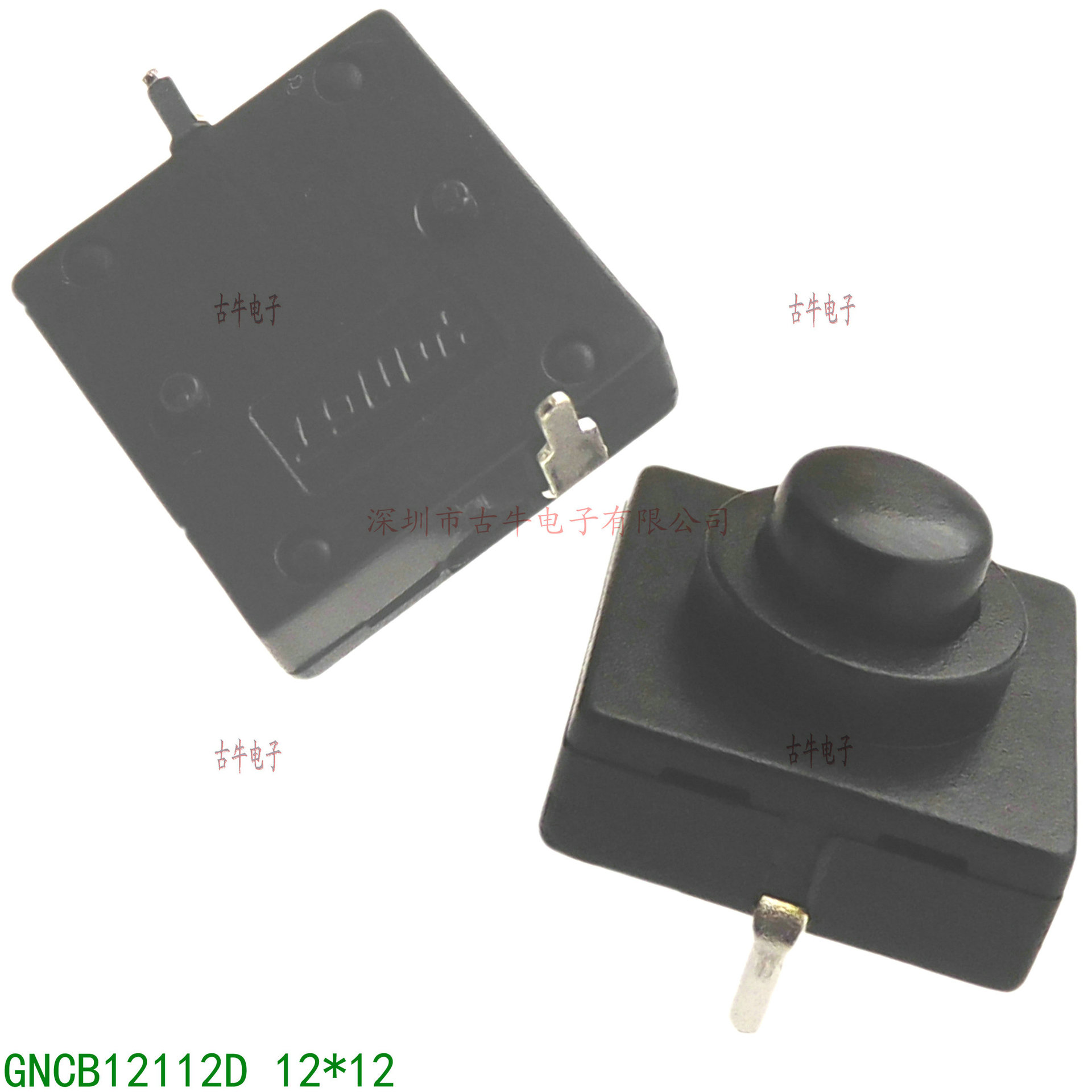 台阶款两脚插件一开一关电筒开关 12*12 专业供应GNCB12112D