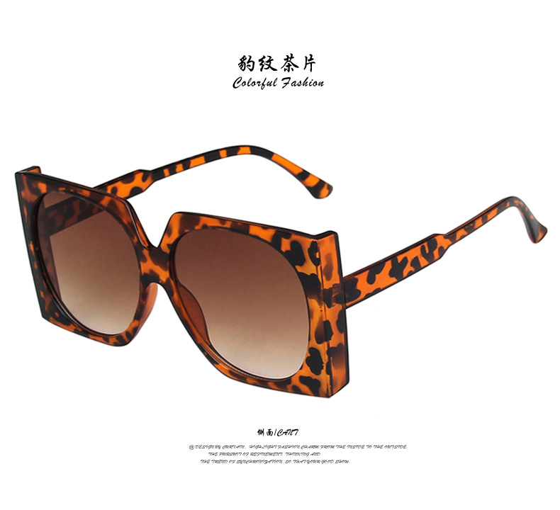 Fashion Big Frame New Ladies Square Trend Street Photography Sunglasses display picture 4