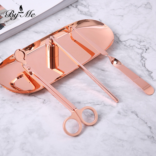 BYME aromatherapy candle tool set stainless steel four-color candle extinguishing tool four-piece set candle extinguisher accessories wholesale