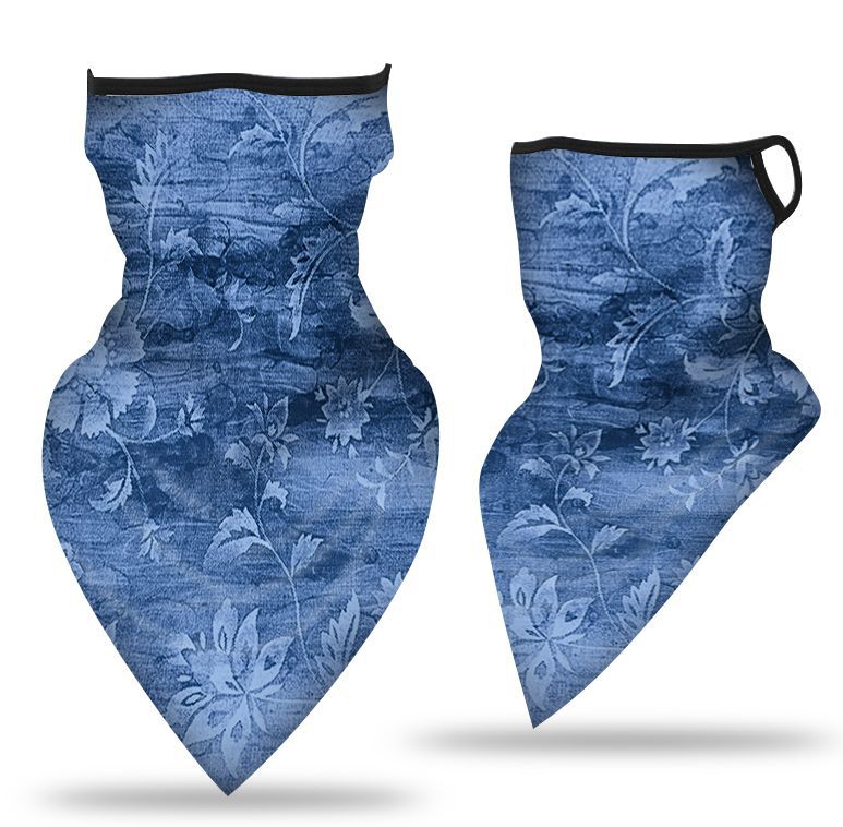 Oído-colgando triángulo bufanda hielo malla de seda máscara transpirable cuello cubierta al aire libre equitación pesca a prueba de viento protector solar cara toalla bufanda