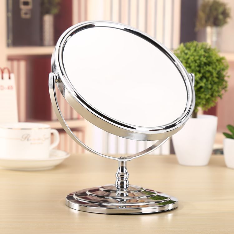 rotating double-sided table mirror