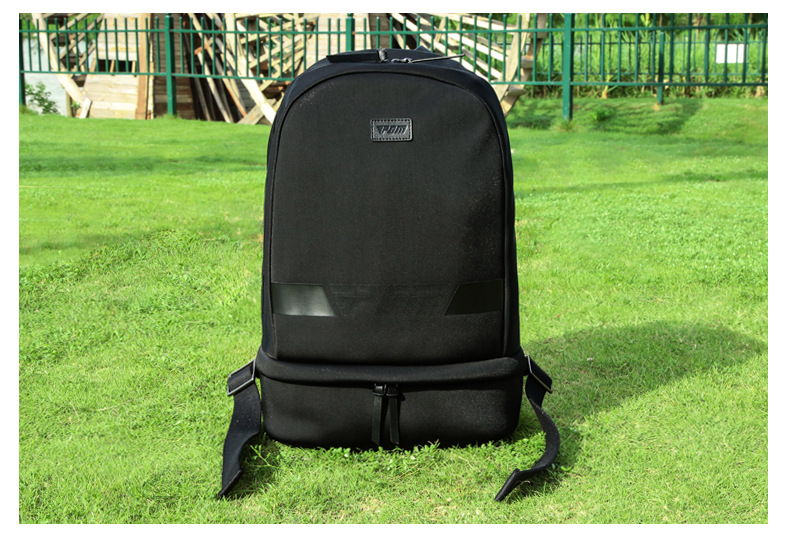 Ba lô golf PGM hai lớp dung tích lớn, có ngăn giày riêng, xách tay tiện lợi — Ba lô hai lớp YWB031 màu đen chi tiết 12