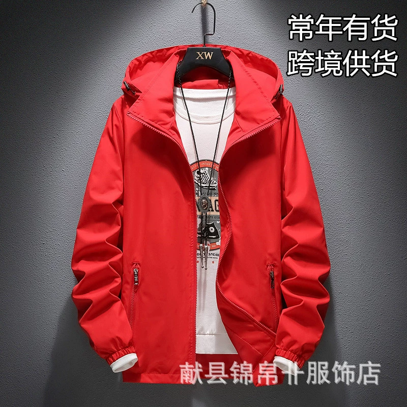 Трансграничное пальто, Мужская весенне-осенняя красивая модная мужская куртка в Корейском стиле, Повседневная модная брендовая рабочая одежда, мужская куртка