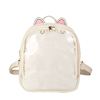 Capacious fuchsia backpack, Korean style, wholesale