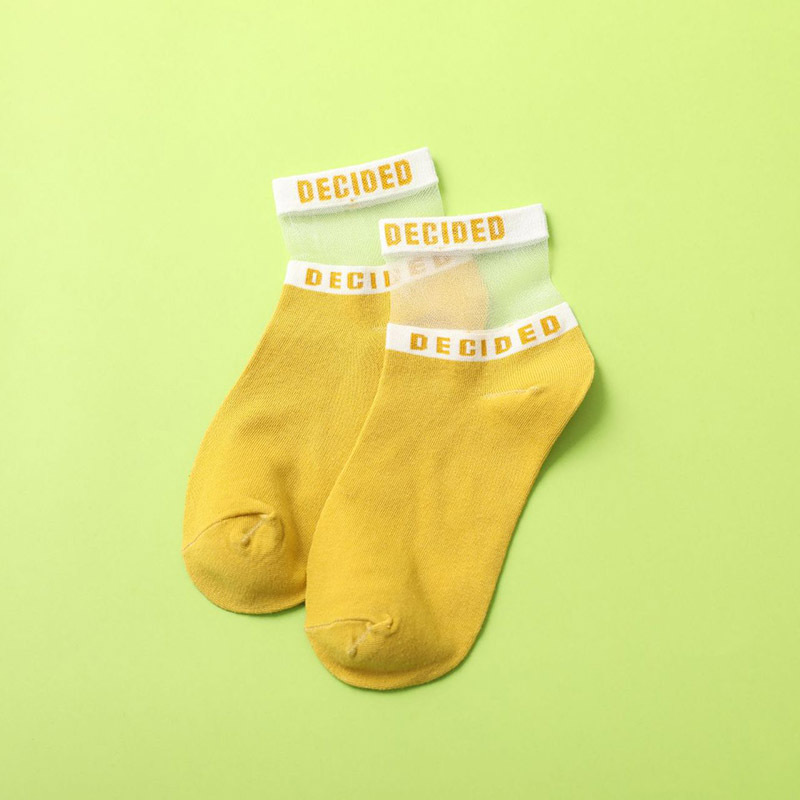 New Fashion Sweat-absorbent Letters Cotton Socks Set display picture 7
