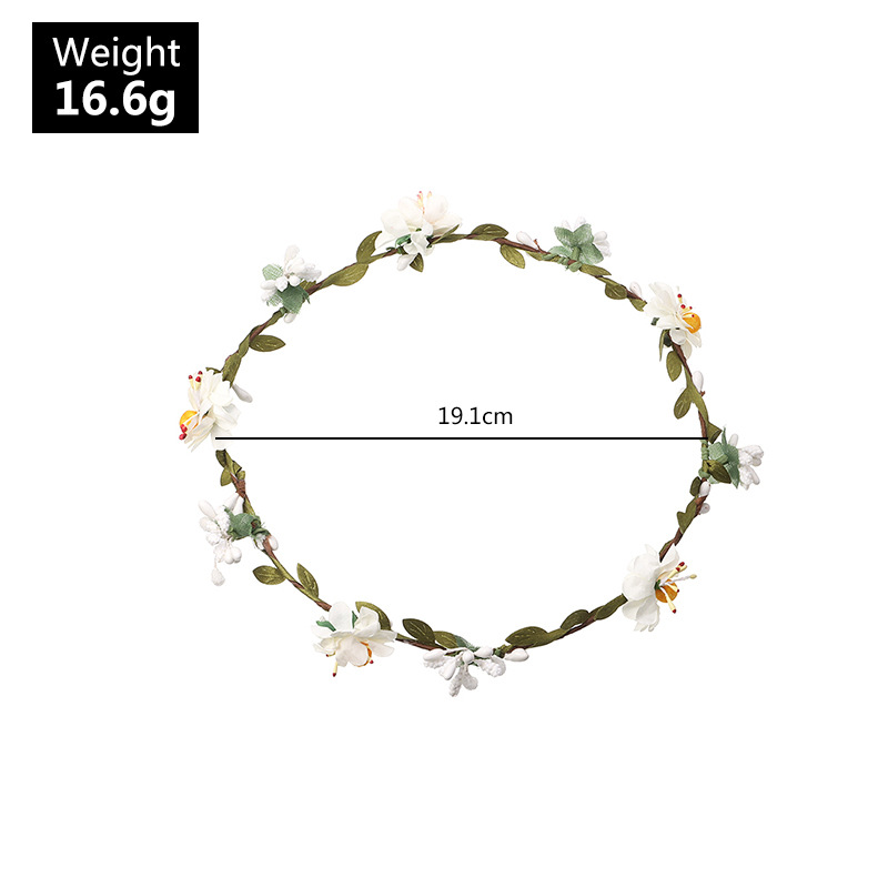 Korean Hot Sale Rattan Two-color Flower  Garland Headband   Wholesale display picture 2