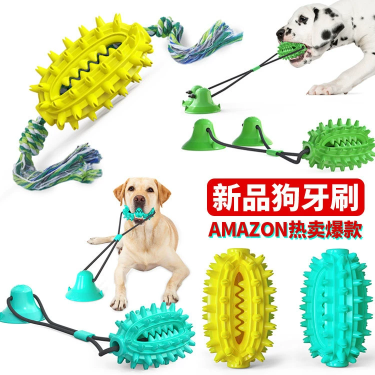 Товары для домашних животных Новый Amazon Горячий Кактус Мяч Шлифовальная Палка Игрушка Для Собак Присоски Вентиляция Укус Устойчивая Игрушка