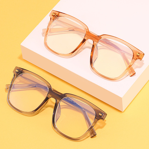 New Style Ancient Chinese Style Anti-Blue Light Glasses with Myopia, Retro Black Popular Online TR90 Optical Glasses, Round Face Frame Glasses