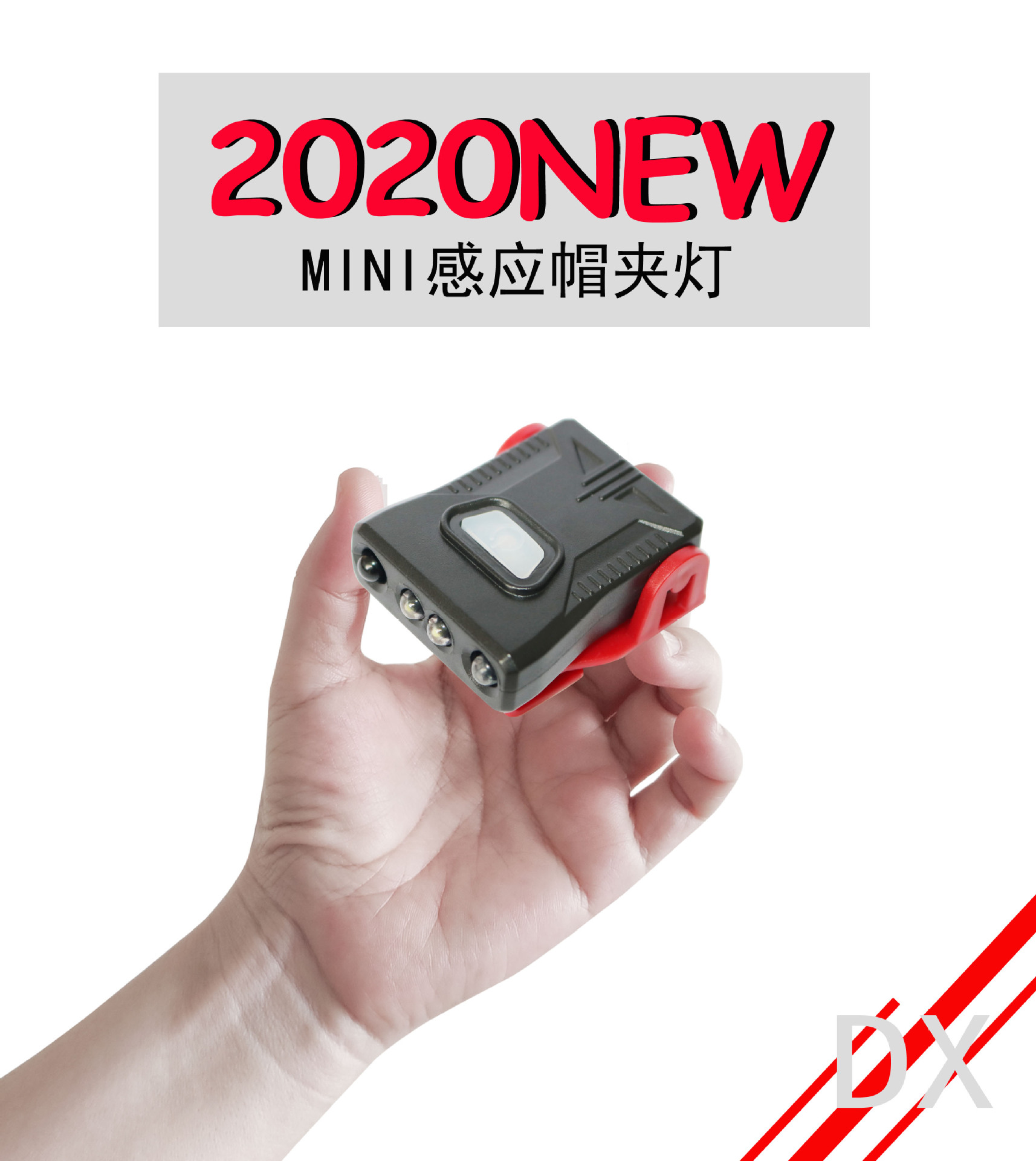 Waltuo infra-red Induction Hat clip lamp 2LED Wave switch outdoors Wearing Fishing Lights wholesale