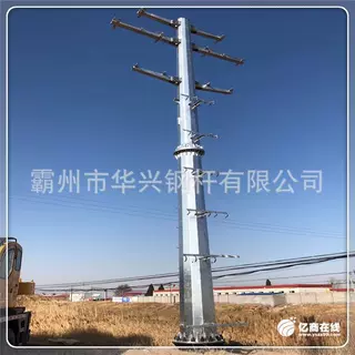 定制单回路电力钢杆 高压钢管杆 耐张输电钢管塔 10KV钢杆批发