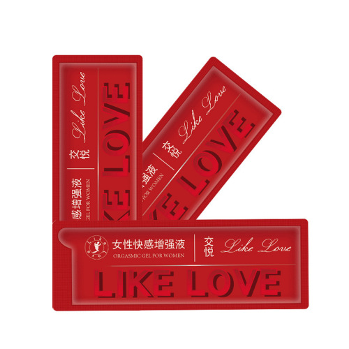 Pleasure enhancement fluid for sexual intercourse, climax liquid in bag, squirting fluid for couples to lubricate, and fun couples to have sex