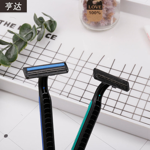 Hotel paid supplies plastic box disposable razor double blade manual razor with shaving cream