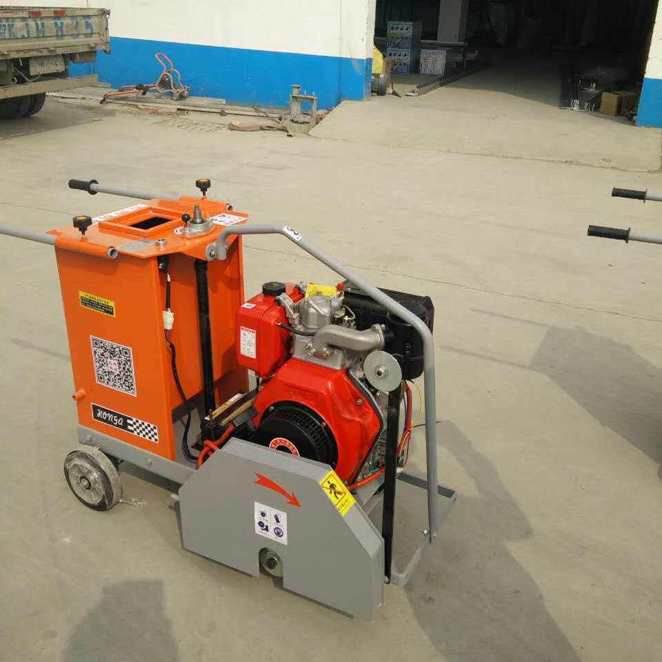 混凝土路面马路柴油切割机水泥路面切缝机电动割缝机乡村道路可用
