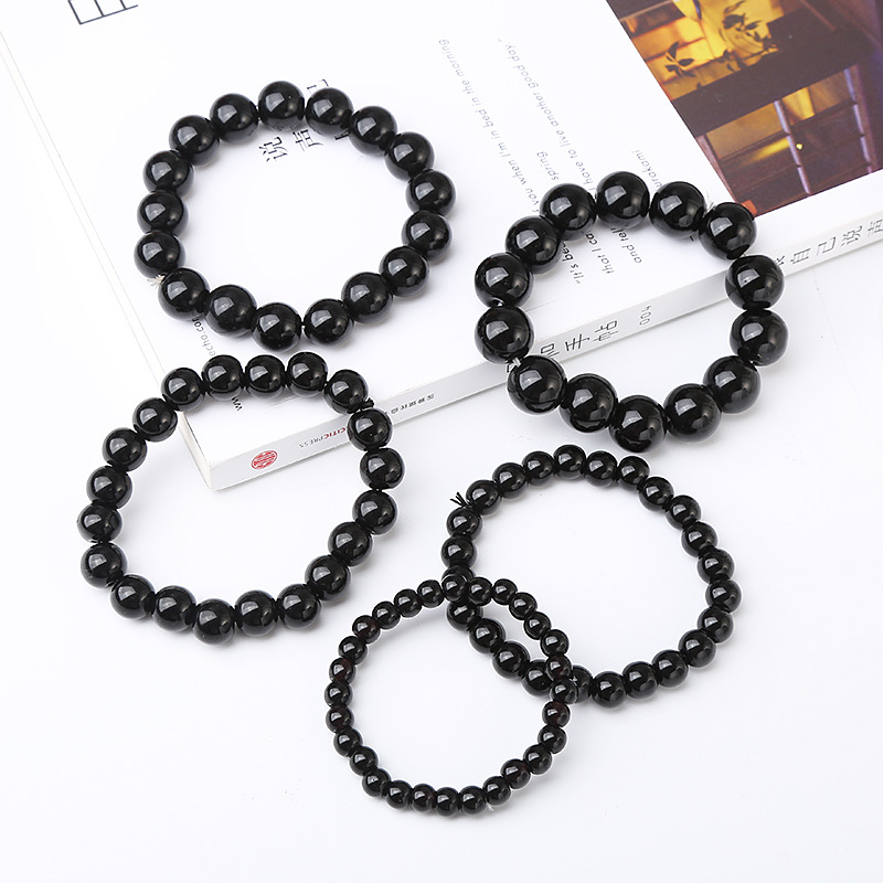 Manufactor Direct selling Obsidian Bracelet black Glass bead Bracelet Fade Shop live broadcast men and women Little gift