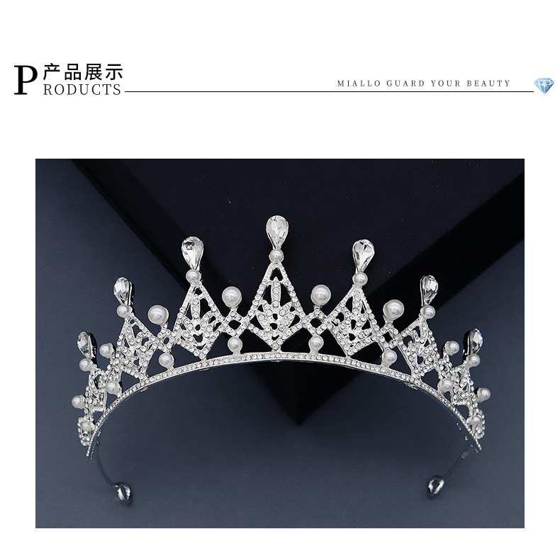 Baroque Headdress Bridal Wedding Jewelry Crown Wholesale display picture 2