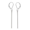 Long girl temperament French buckle metal rod geometric long pendant earrings manufacturer direct sales