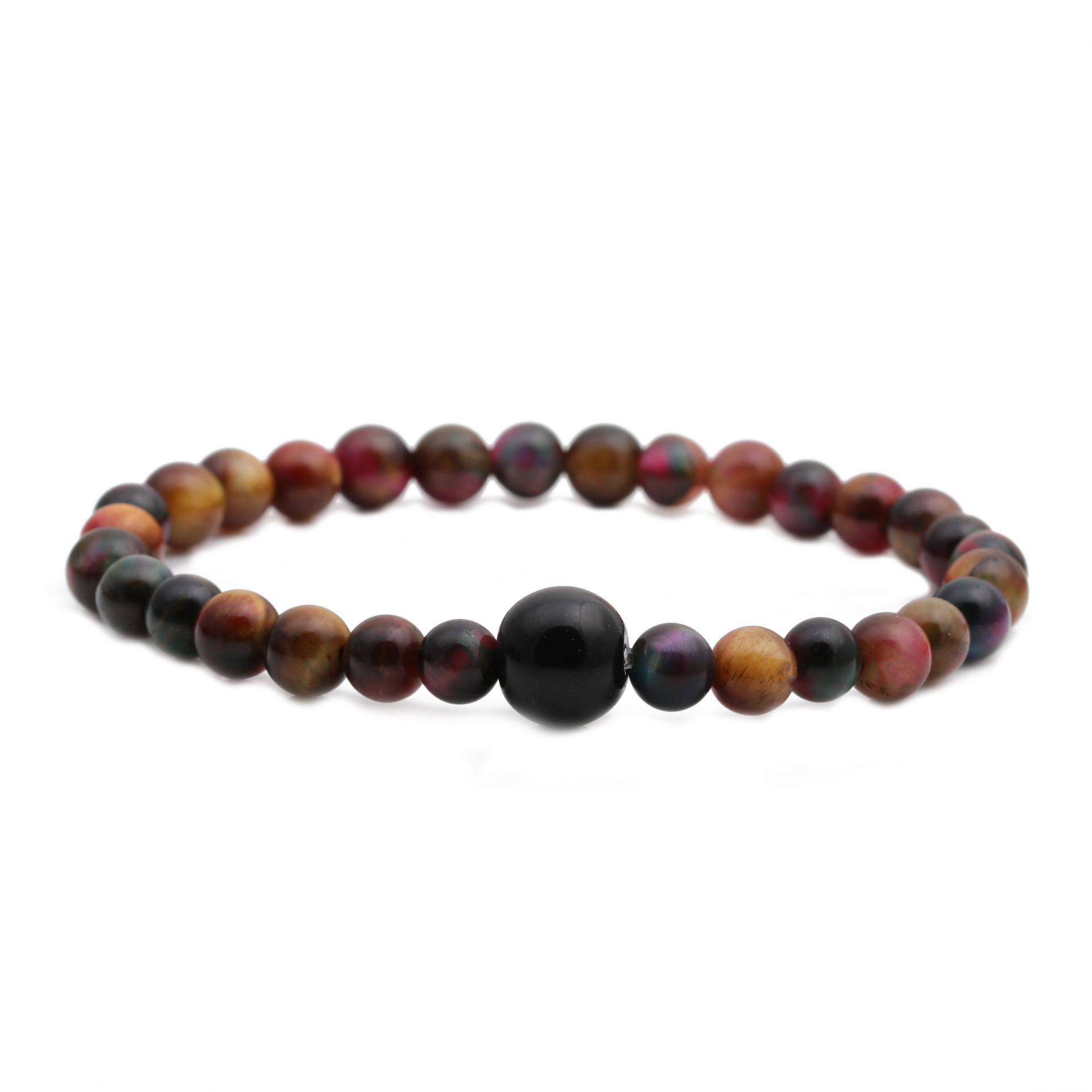 New Peacock Tiger Eye Stone Bright Stone Bracelet display picture 3