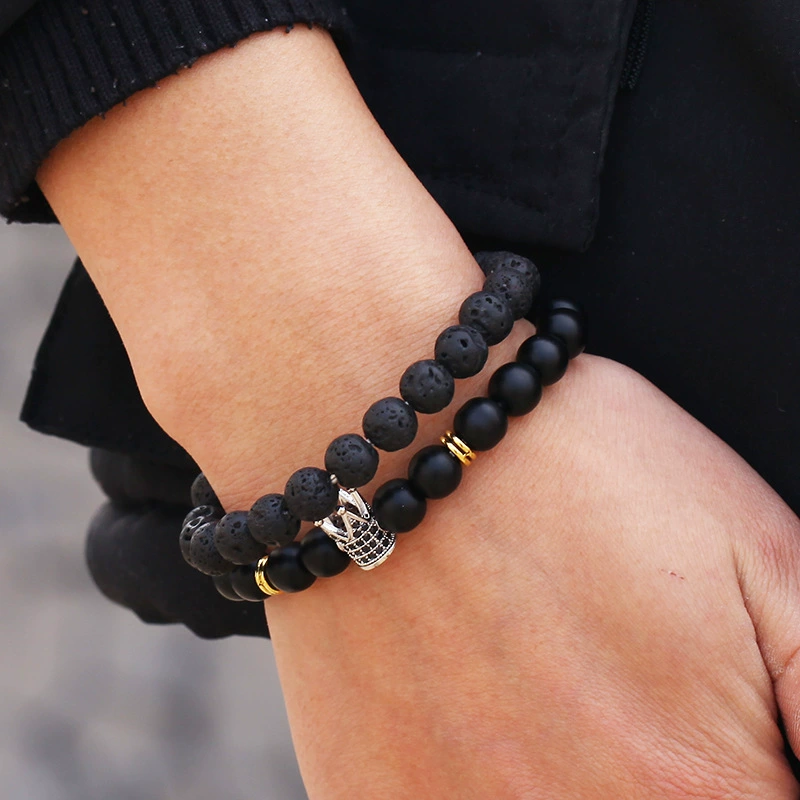 Matte accessory, zirconium, bracelet, set, (Cross-border trading), 8mm, micro incrustation