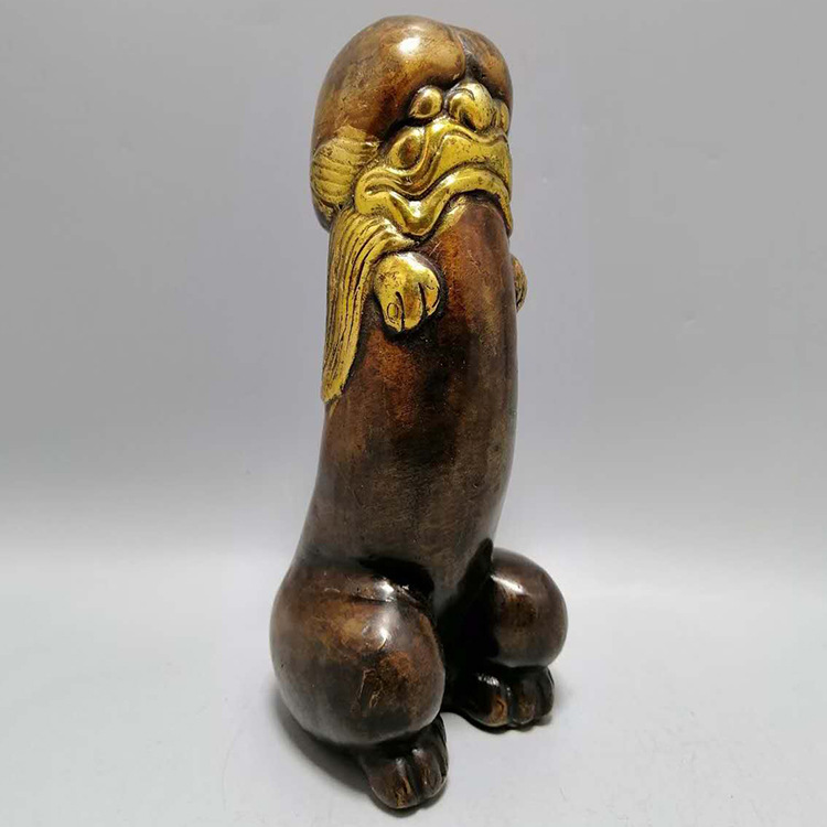 仿古纯铜黄铜耀武扬威摆件一柱擎天男根手把件性文化收藏趣味摆设