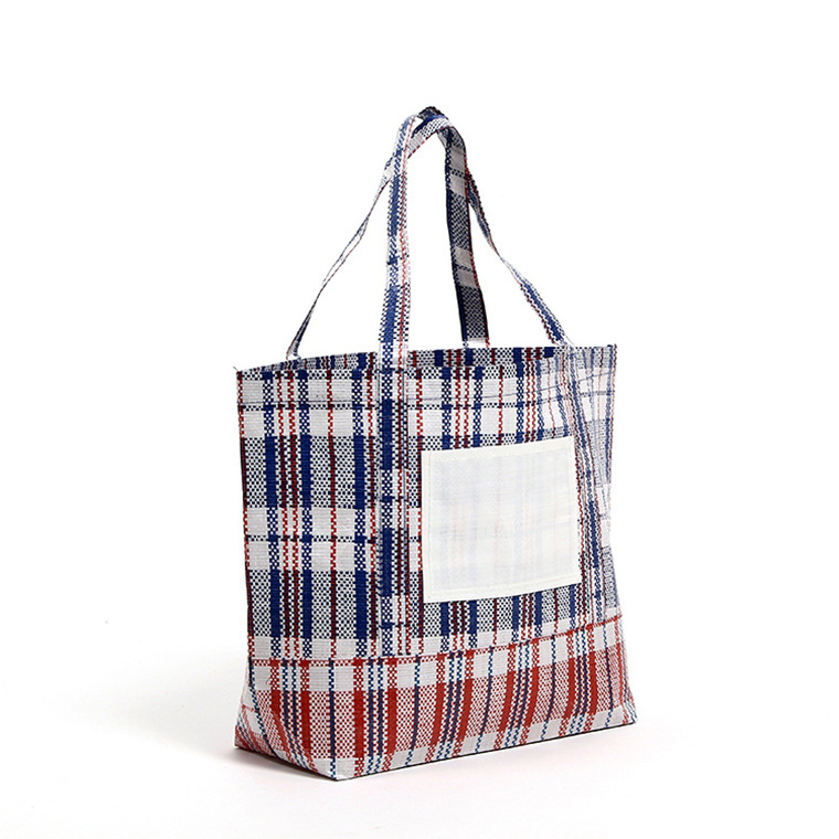 厂家可定制大号PP覆膜编织袋 加印logo塑料手提防水购物袋