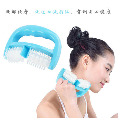 肌肉颈部腿部推脂按摩器滚轮颈椎腰椎手动肩颈按摩仪massager