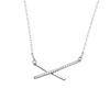 Brand line short necklace, silver 925 sample, Korean style, simple and elegant design