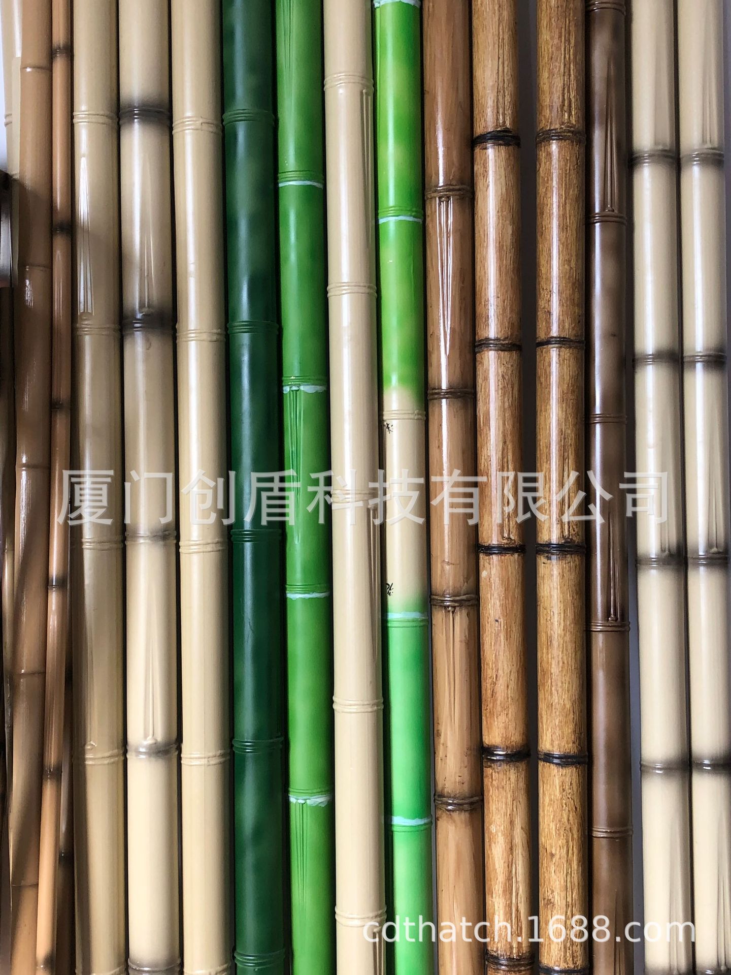 仿真竹子PVC竹管ABS人造竹竿半竹景区别墅防火十年厂家直供价户外-阿里巴巴