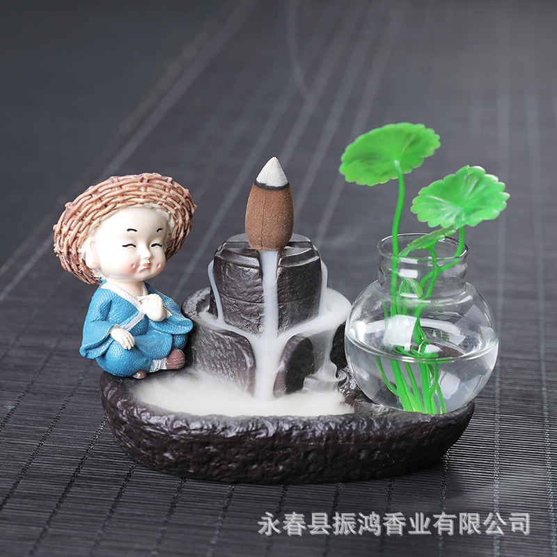 厂家批发新款倒流香炉家用创意香薰炉室内沉香禅意熏香炉摆件批发|ms