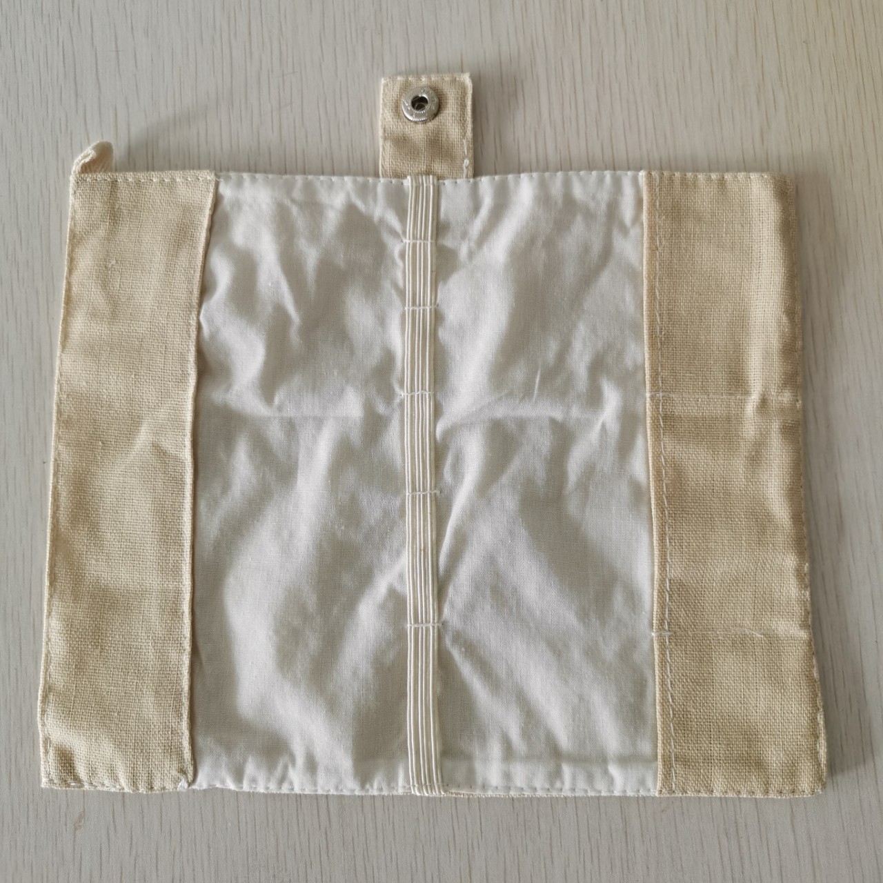 现货餐具收纳帆布包刀叉筷子收纳暗扣亚麻袋 卷轴笔袋