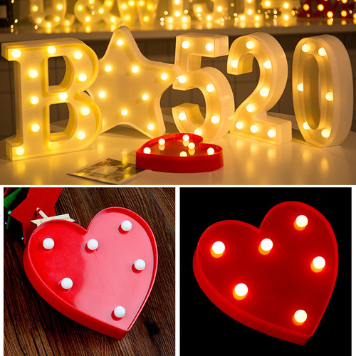 Ins internet celebrity led love lamp birthday confession proposal props DIY night light party decoration props