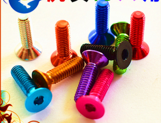 M4*10/12航空铝合金7075彩色装饰大平沉头伞头内六角螺丝螺钉螺栓