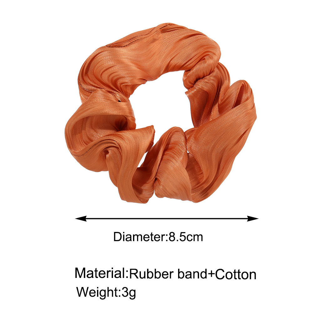 Korean Hair Scrunchies Fashion New Solid Color Flash Wave Lady  Hair Ring Tie Horsetail Rubber Band Hair Rope Head Wholesale Nihaojewelry display picture 1