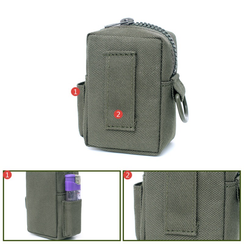 Mini pequeña bolsa de cintura EDC bolsa de cigarrillos multifuncional MOLLE bolsa de accesorios para correr deportes kit clave