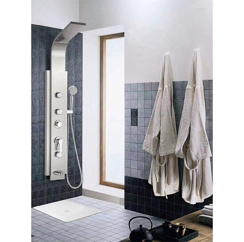 Shower Screen Shower Column 304 Stainless Steel Rain Shower Massage 510 Bluetooth Speaker Shower Set Concealed Installation Modern Minimalist