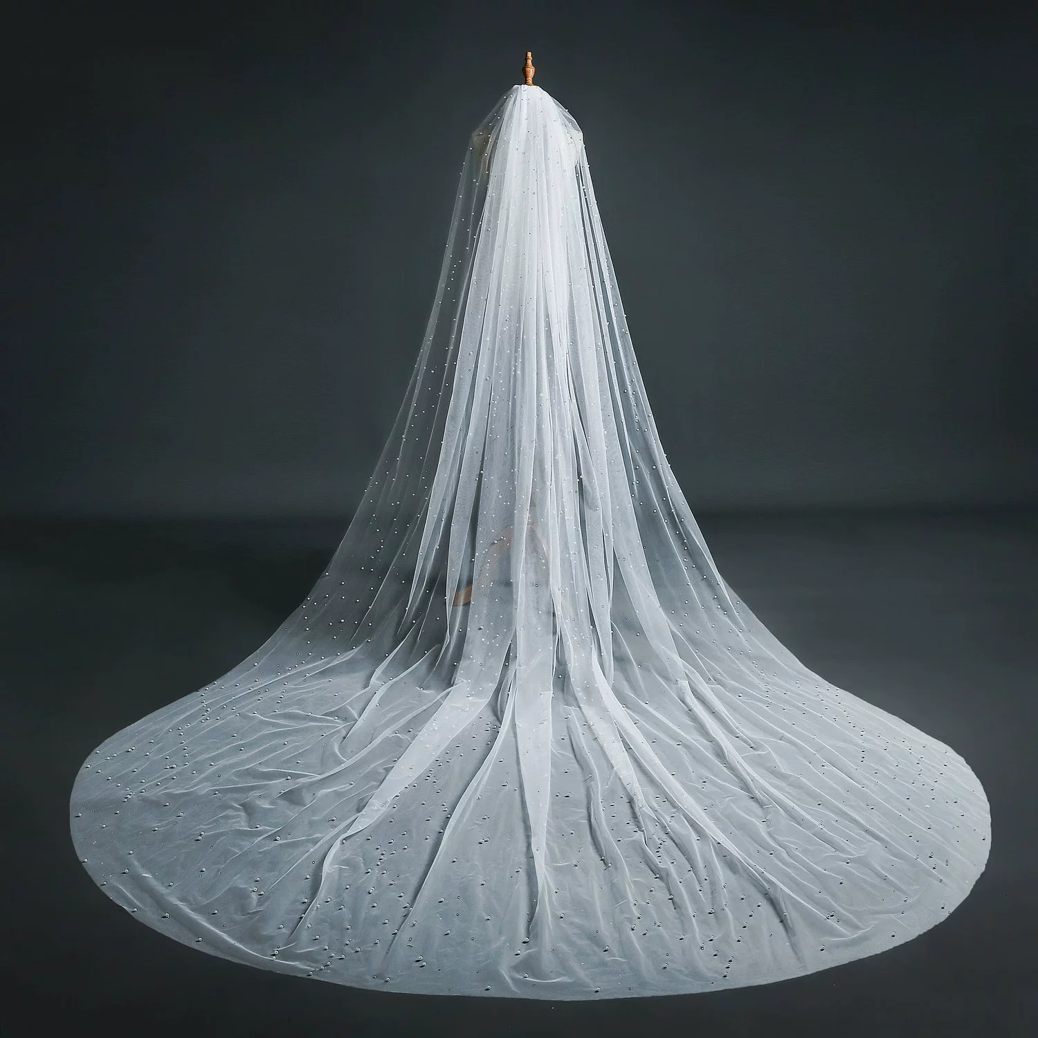 Вуаль головной убор Super Fairy Sen серия длинная жемчужная вуаль студия макияж фото свадебная фата невесты оптом