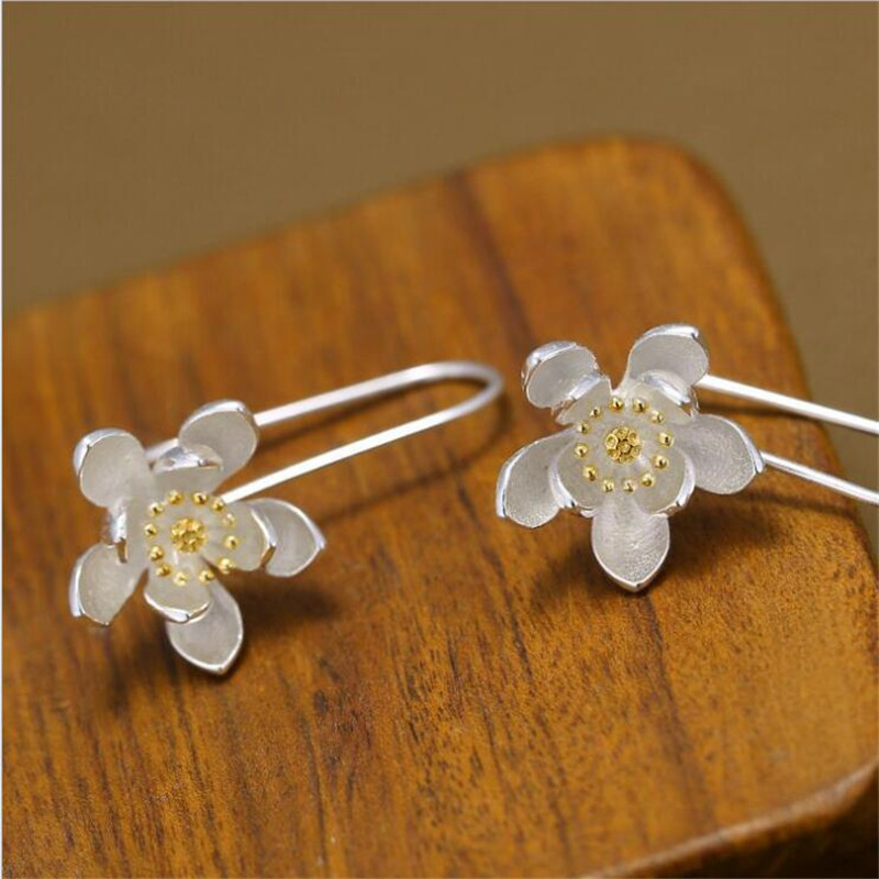 Close-up of silver earrings