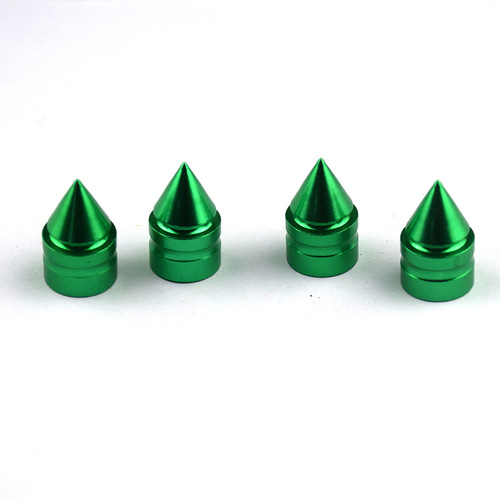 Car and Motorcycle Parts: Conical and Tower Aluminum Valve Caps, Colorful Valve Stem Covers, Pointed Valve Caps