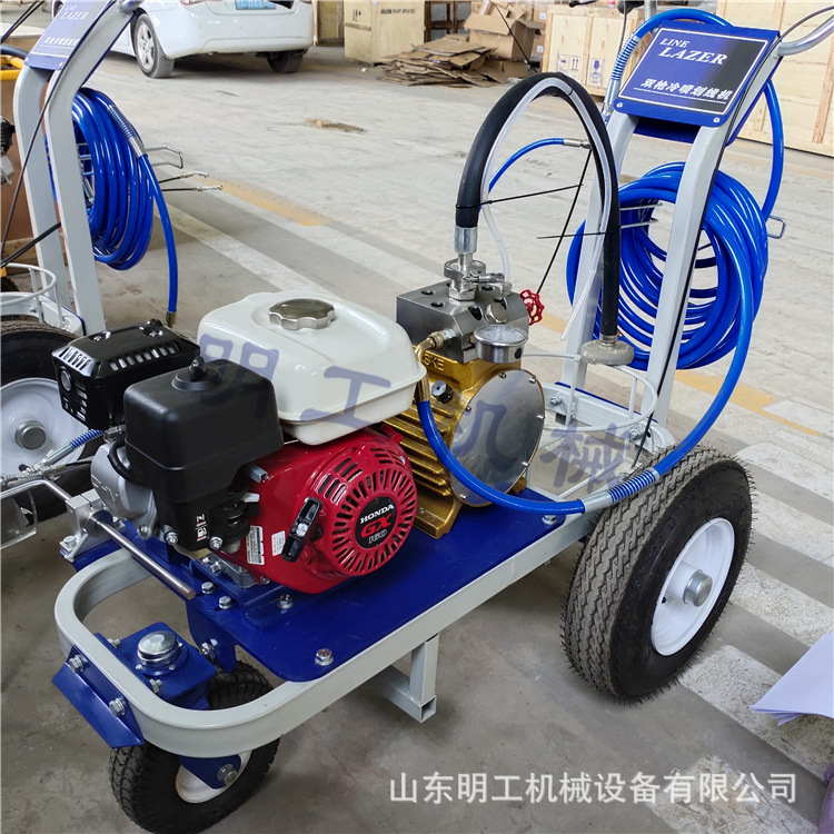 潍坊手推式冷喷道路划线机小型汽油车市政公路标线机械